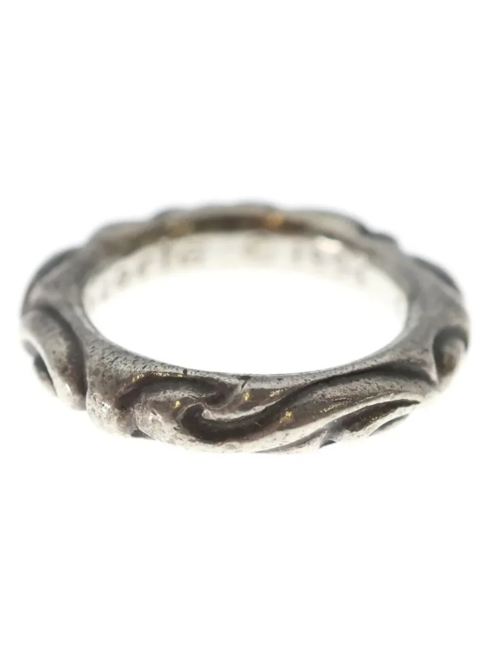 Chrome Hearts Scrl Band Scroll Ring Silver